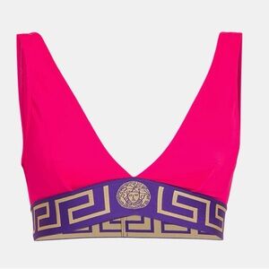 NWT Versace Greca Border Bikini Top.